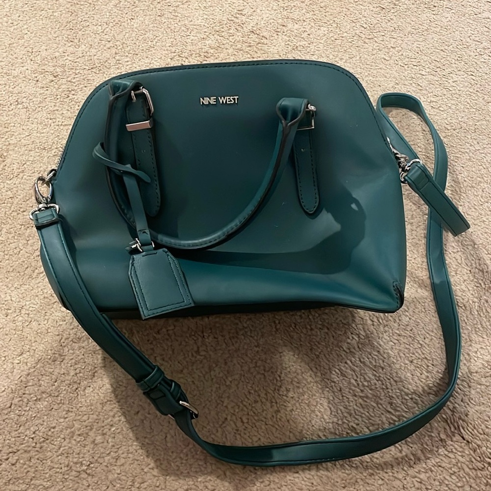 Nine West green satchel